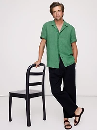 Standard-Fit Linen Resort Shirt