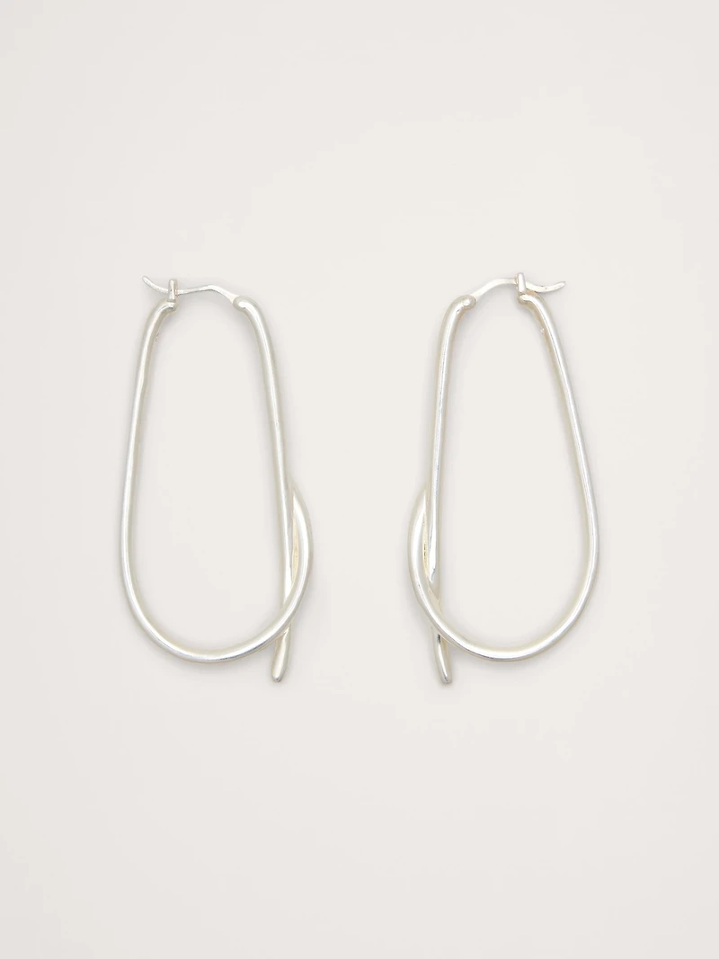 Large Knotted Hoop Earrings