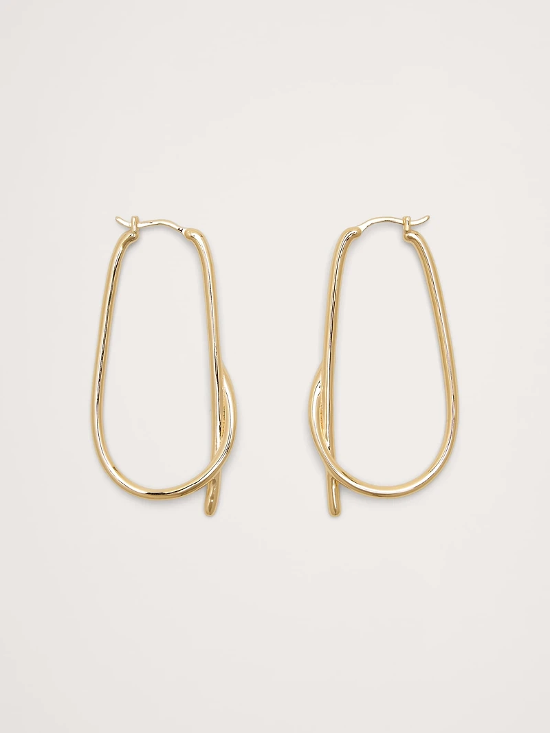LARGE KNOTTED HOOP EARRINGS