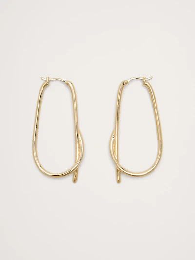 LARGE KNOTTED HOOP EARRINGS
