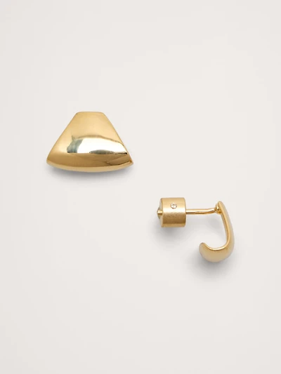 TRIANGULAR HALF-HOOP EARRINGS