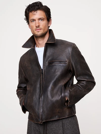 LEATHER RACING JACKET