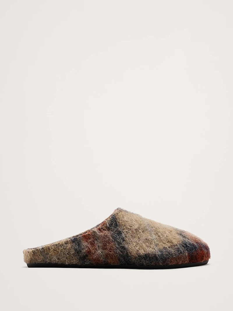 Plaid Italian Wool Clog