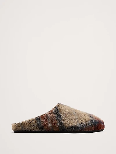 Plaid Italian Wool Clog