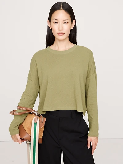 Jersey Cotton Cropped T-Shirt