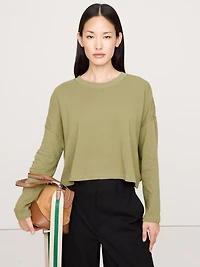 Jersey Cotton Cropped T-Shirt