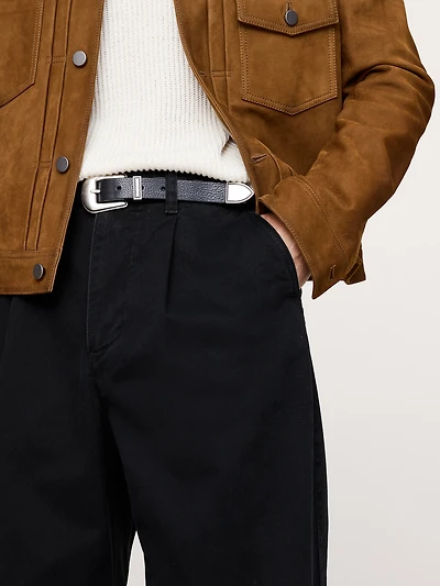 LOOSE LIGHTWEIGHT COTTON PLEATED Chino Pant