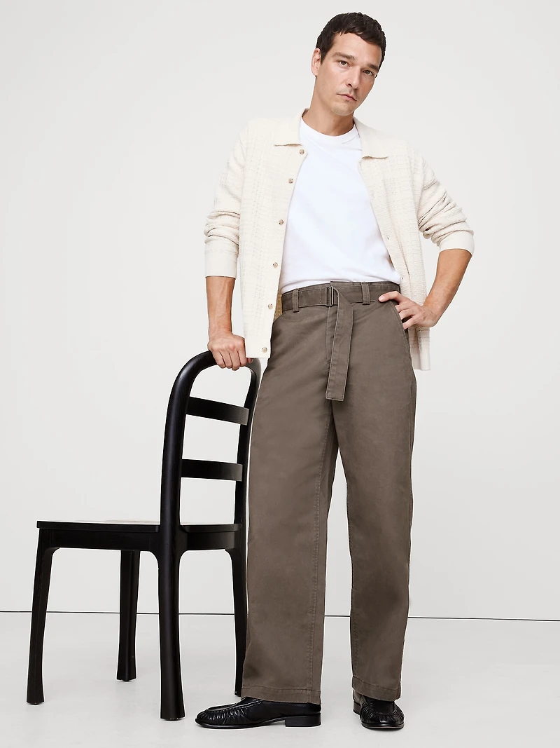 Loose Chino Pant with Belt