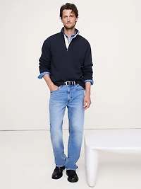Terry Mock-Neck Sweatshirt
