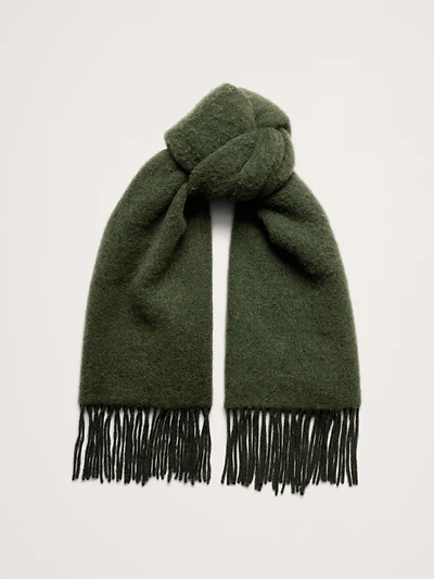 Brushed Alpaca-Wool Blend Scarf