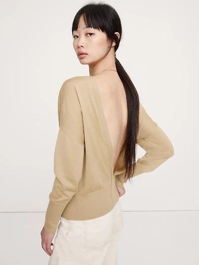 Merino Backless Sweater