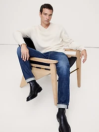 Italian Merino-Blend V-Neck Sweater