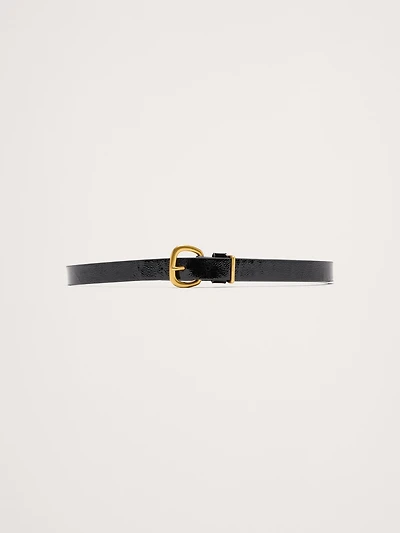 Patent Leather Knotted Belt