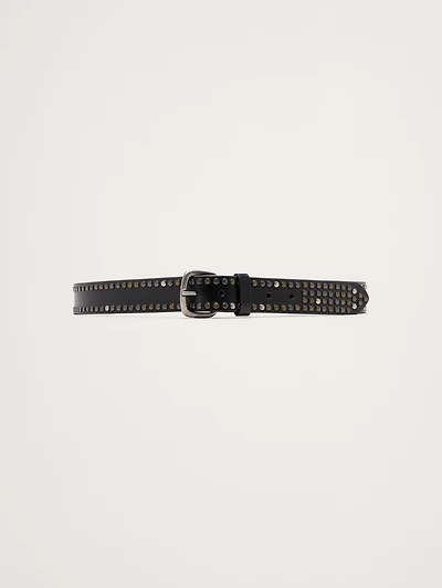 Studded Leather Belt