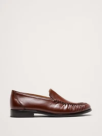 Leather Moc-Toe Loafer
