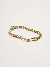 Rhinestone Safety Pin Bracelet