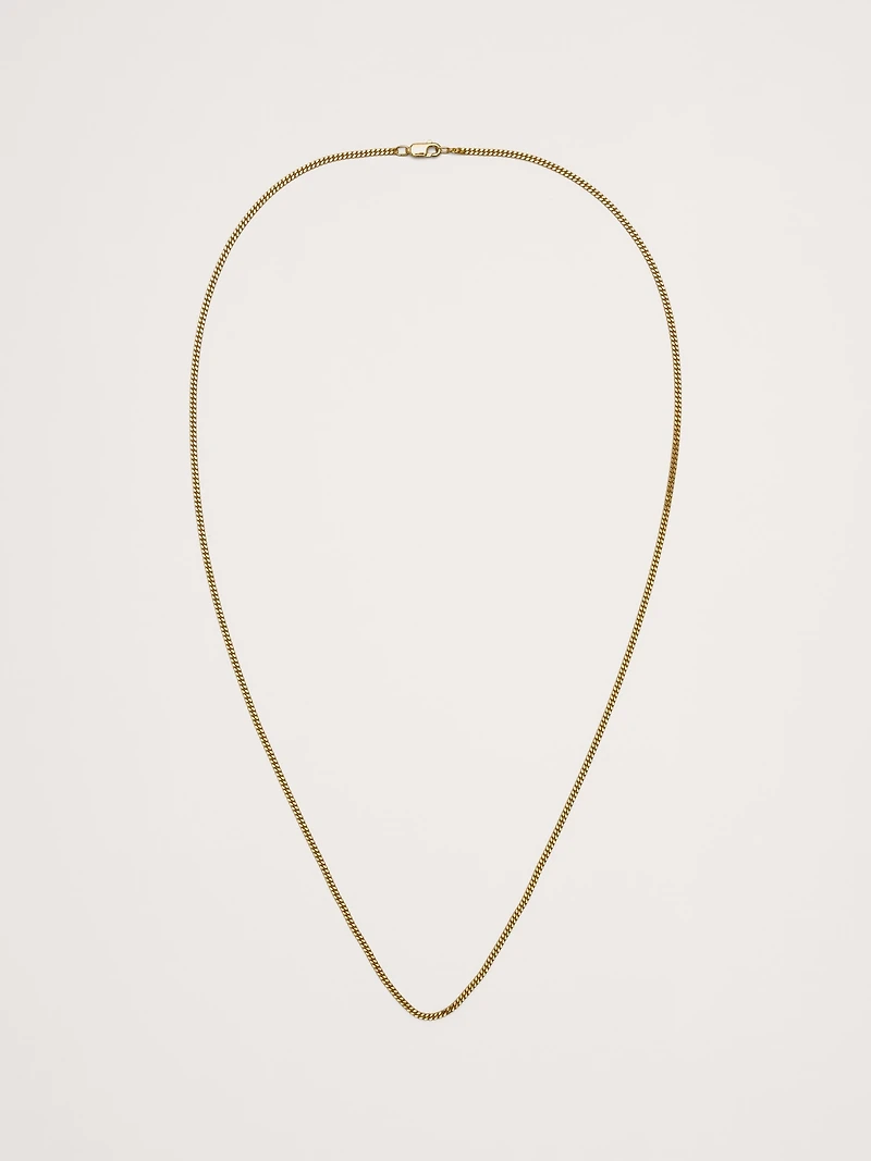 2mm Gold Vermeil Cuban Chain Necklace by Miansai