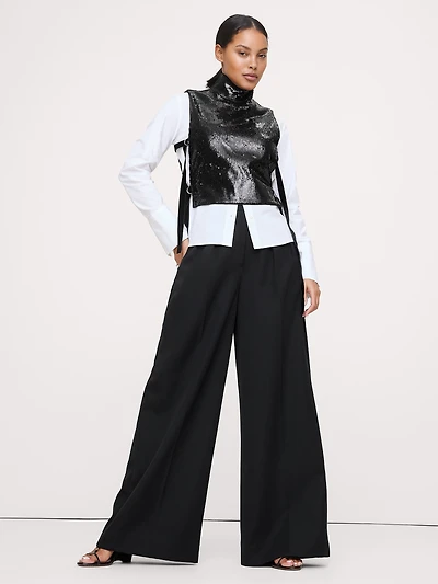 Sequin Open-Side Top