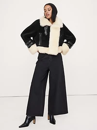 Cropped Shearling Jacket