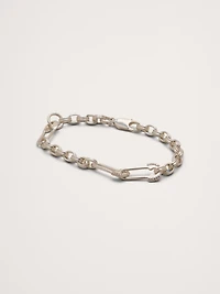 Rhinestone Safety Pin Bracelet