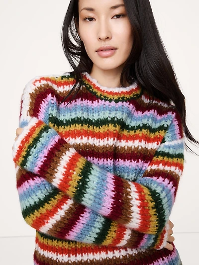 Chunky Cashmere-Silk Sweater