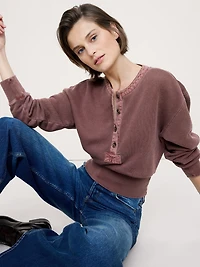 French Terry Henley Sweatshirt