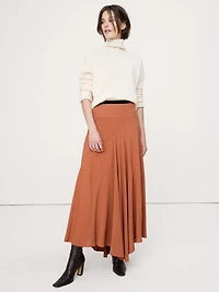 Drapey Georgette Maxi Skirt