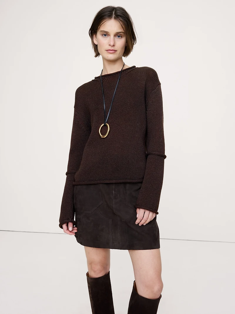 Cotton Roll-Neck Sweater