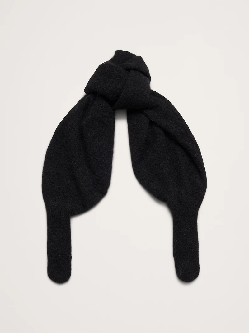 Fuzzy Alpaca-Blend Mitten-Scarf
