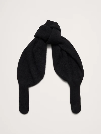 Fuzzy Alpaca-Blend Mitten-Scarf