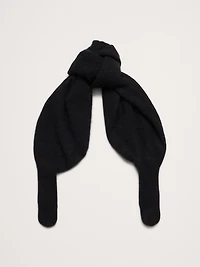 Fuzzy Alpaca-Blend Mitten-Scarf