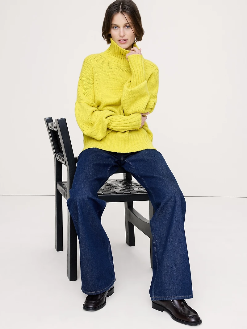 Italian Merino-Blend Turtleneck Sweater