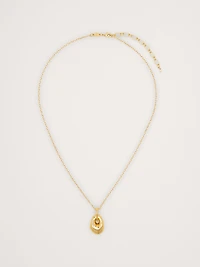 Golden Pebble Necklace by Anni Lu