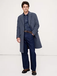 Italian Melton Wool-Blend Top Coat