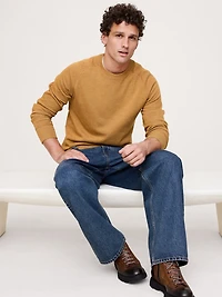 Slub Double-Knit Crew-Neck T-Shirt