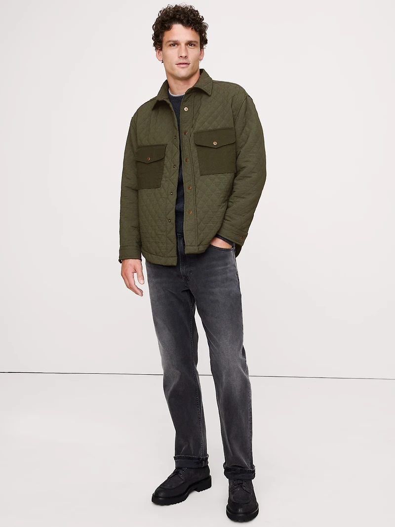 Loose-Fit Quilted Overshirt