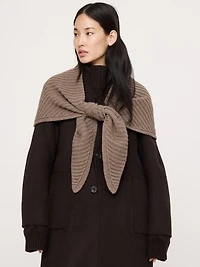 Merino-Cotton Triangle Scarf