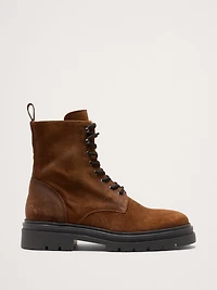 Italian Suede Combat Boot