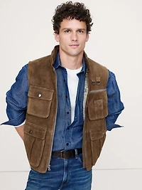 Suede Photojournalist Vest