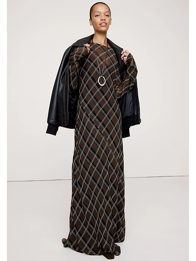 Bias-Cut Chiffon Maxi Dress