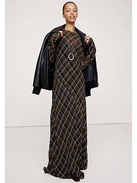 Bias-Cut Chiffon Maxi Dress