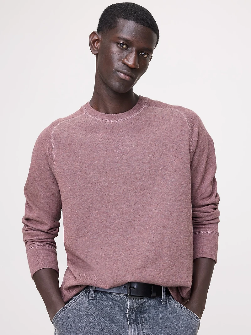 Slub Double-Knit Crew-Neck T-Shirt