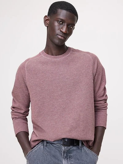 Slub Double-Knit Crew-Neck T-Shirt