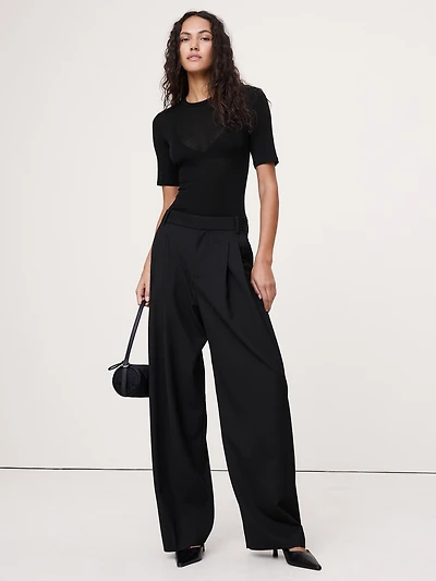 Sheer Lyocell-Wool Crew-Neck T-Shirt