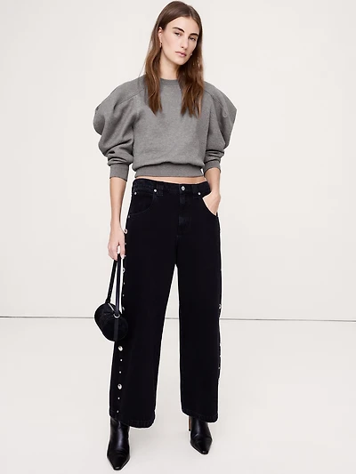 Puff-Sleeve Sweatshirt