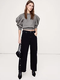 Puff-Sleeve Sweatshirt