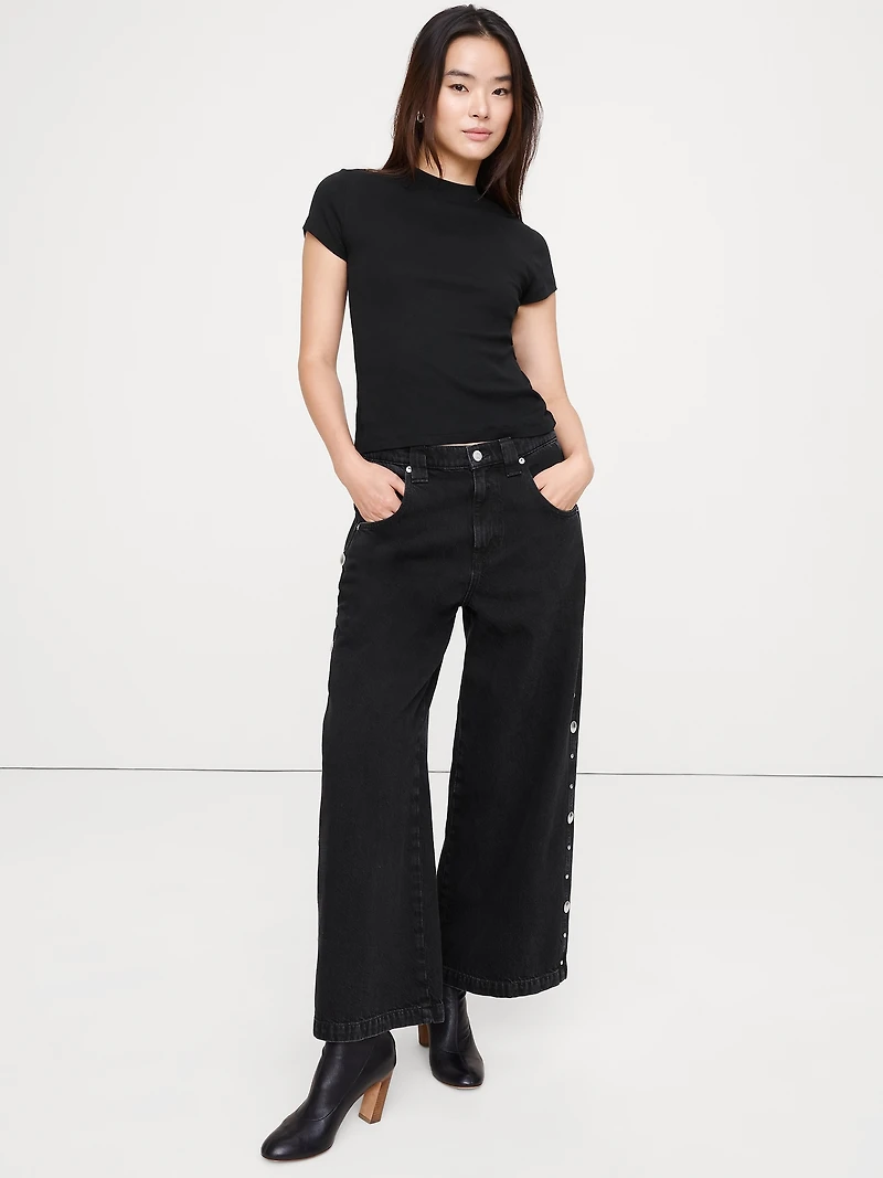 Baby-Rib Cotton Crew-Neck T-Shirt