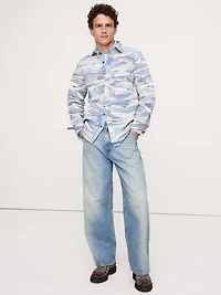 Printed Denim Overshirt