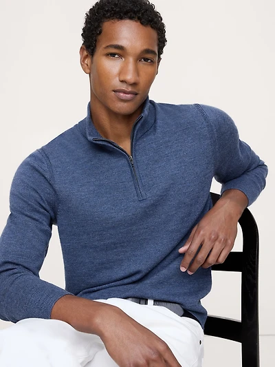 Merino Quarter-Zip Sweater