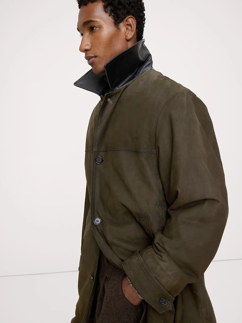 Nubuck Leather Car Coat